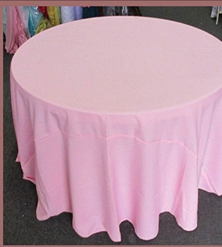 Poly Poplin Round Polyester Tablecloth - 120 Inch Linen - New Star Fabrics