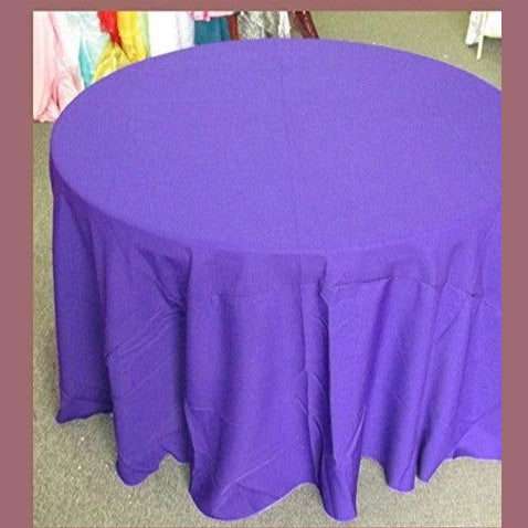 Poly Poplin Round Polyester Tablecloth - 120 Inch Linen - New Star Fabrics