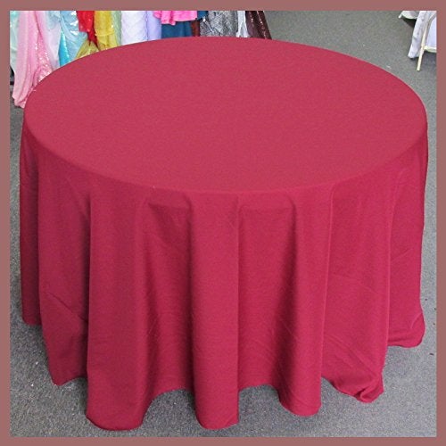 Poly Poplin Round Polyester Tablecloth - 120 Inch Linen - New Star Fabrics