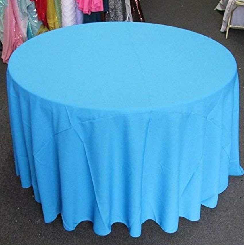 Poly Poplin Round Polyester Tablecloth - 120 Inch Linen - New Star Fabrics