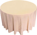Poly Poplin Round Polyester Tablecloth - 120 Inch Linen - New Star Fabrics