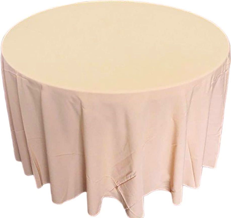 Poly Poplin Round Polyester Tablecloth - 120 Inch Linen - New Star Fabrics
