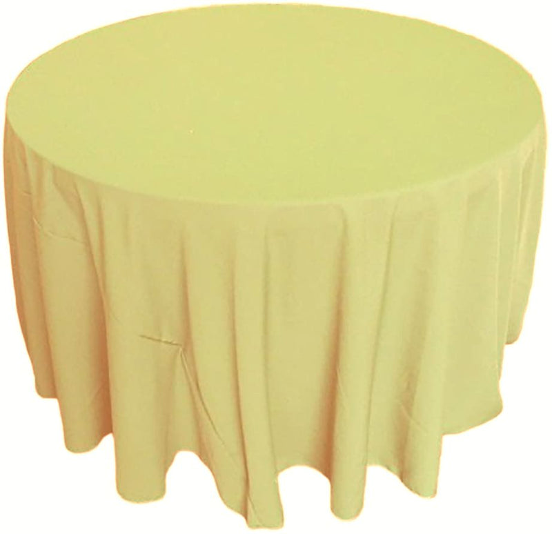 Poly Poplin Round Polyester Tablecloth - 120 Inch Linen - New Star Fabrics