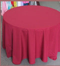 Poly Poplin Round Polyester Tablecloth - 132 Inch Linen - New Star Fabrics