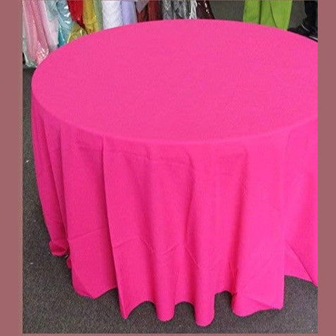 Poly Poplin Round Polyester Tablecloth - 132 Inch Linen - New Star Fabrics