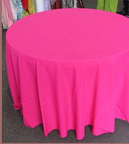 Poly Poplin Round Polyester Tablecloth - 132 Inch Linen - New Star Fabrics