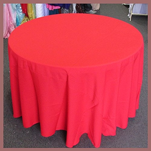 Poly Poplin Round Polyester Tablecloth - 132 Inch Linen - New Star Fabrics