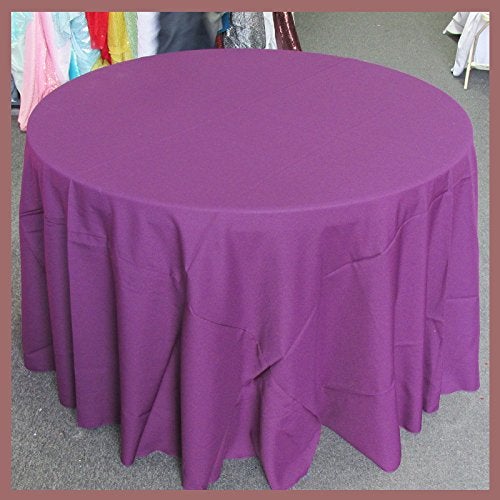 Poly Poplin Round Polyester Tablecloth - 132 Inch Linen - New Star Fabrics