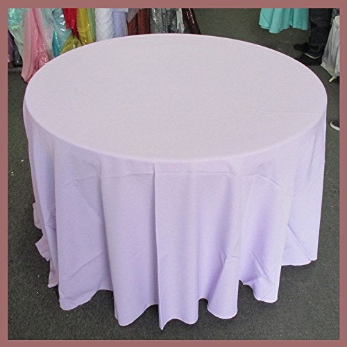 Poly Poplin Round Polyester Tablecloth - 132 Inch Linen - New Star Fabrics