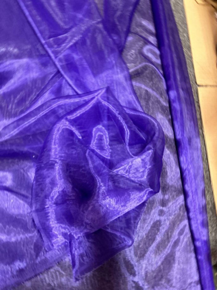 Purple Crystal Organza Fabric by the yard - New Star Fabrics