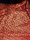 Swirl Flocking Taffeta Fabric by the yard