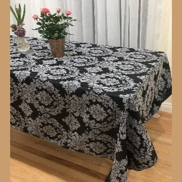 Rectangle Damask Taffeta Tablecloth - New Star Fabrics