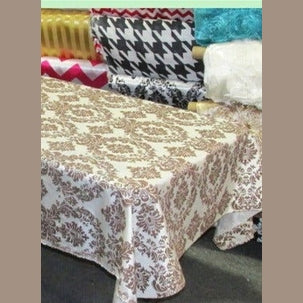 Rectangle Damask Taffeta Tablecloth - New Star Fabrics