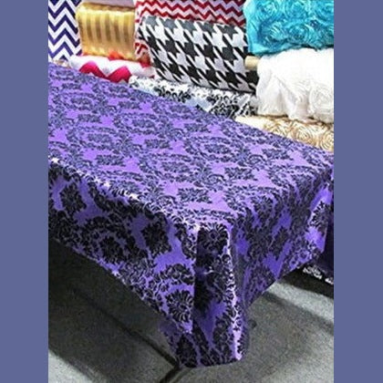 Rectangle Damask Taffeta Tablecloth - New Star Fabrics