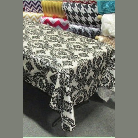 Rectangle Damask Taffeta Tablecloth - New Star Fabrics