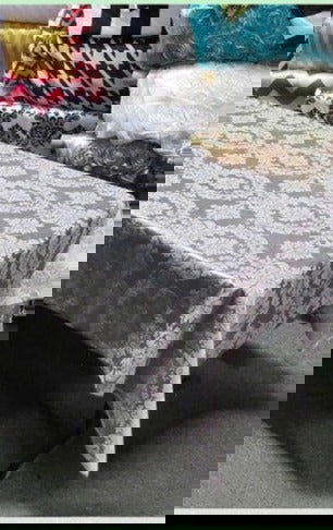 Rectangle Damask Taffeta Tablecloth - New Star Fabrics