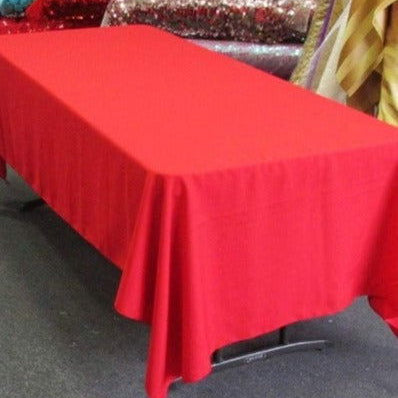 Rectangle Poly Poplin Tablecloth 60 by 108 inches - New Star Fabrics