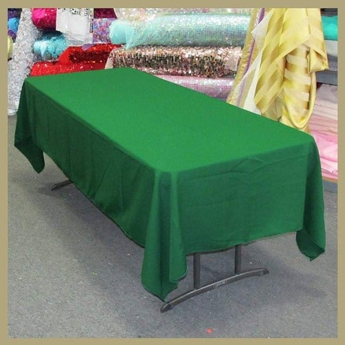 Rectangle Poly Poplin Tablecloth 60 by 108 inches - New Star Fabrics