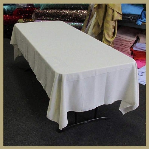 Rectangle Poly Poplin Tablecloth 60 by 108 inches - New Star Fabrics