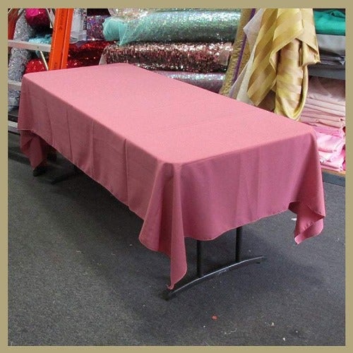 Rectangle Poly Poplin Tablecloth 60 by 108 inches - New Star Fabrics