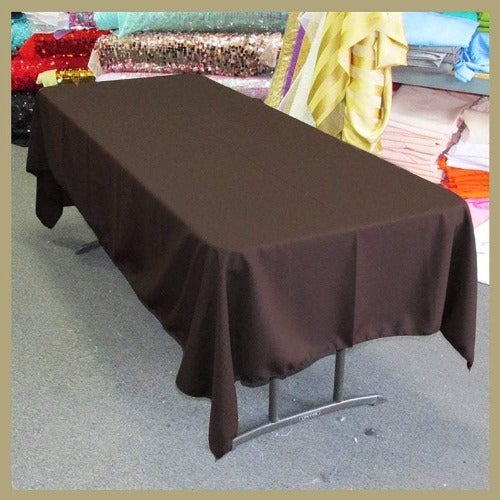 Rectangle Poly Poplin Tablecloth 60 by 108 inches - New Star Fabrics