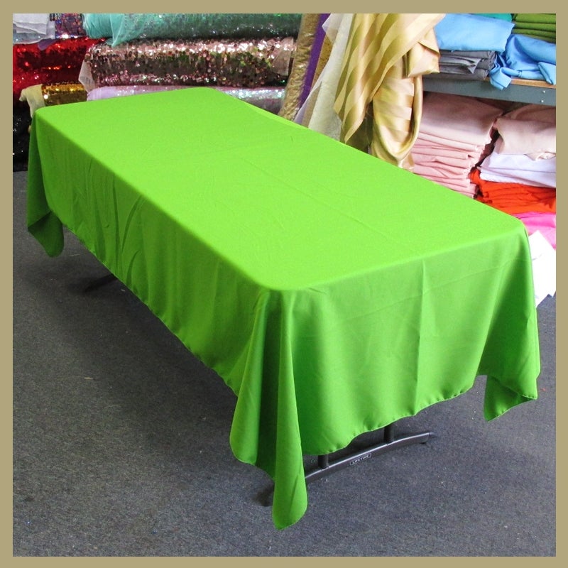 Rectangle Poly Poplin Tablecloth 60 by 108 inches - New Star Fabrics