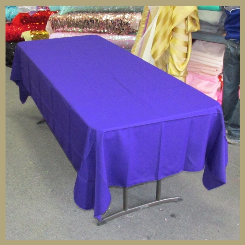 Rectangle Poly Poplin Tablecloth 60 by 108 inches - New Star Fabrics