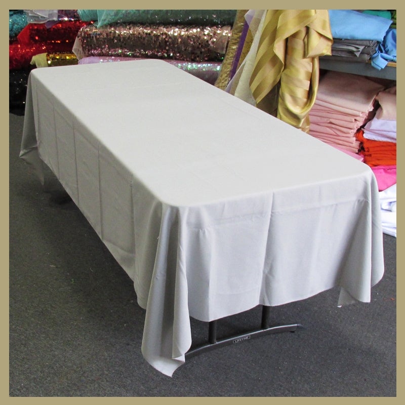 Rectangle Poly Poplin Tablecloth 60 by 108 inches - New Star Fabrics