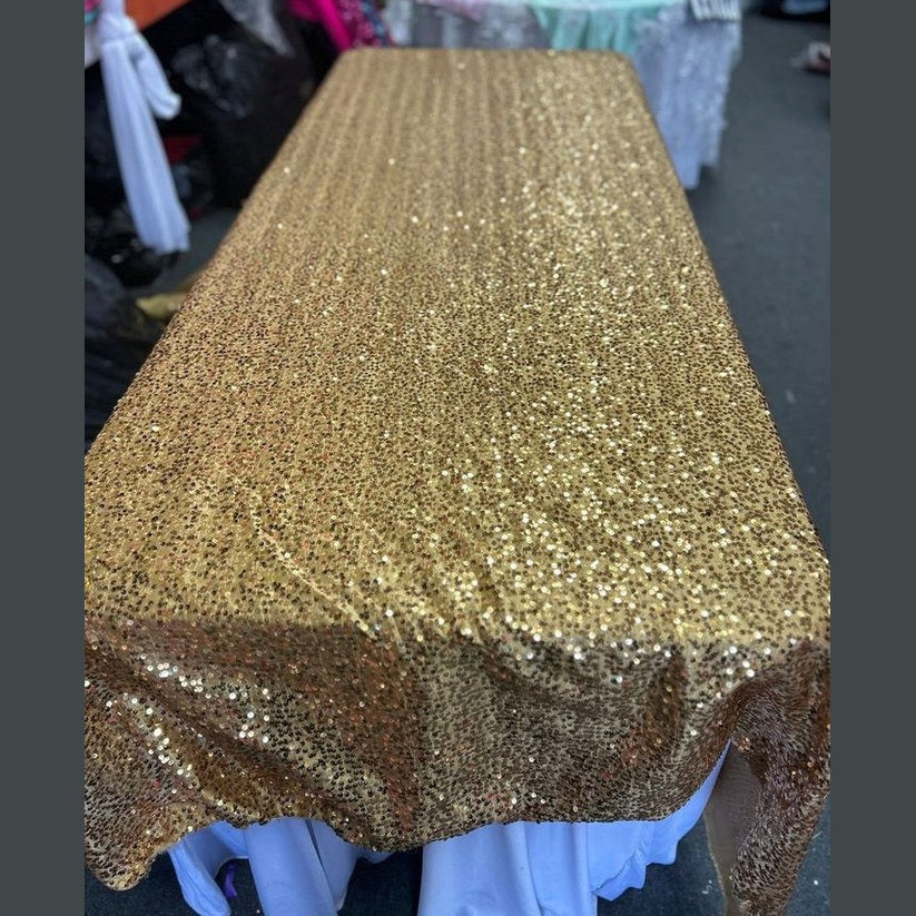 Rectangle Sequin Taffeta Tablecloth 55 by 108 inches - New Star Fabrics
