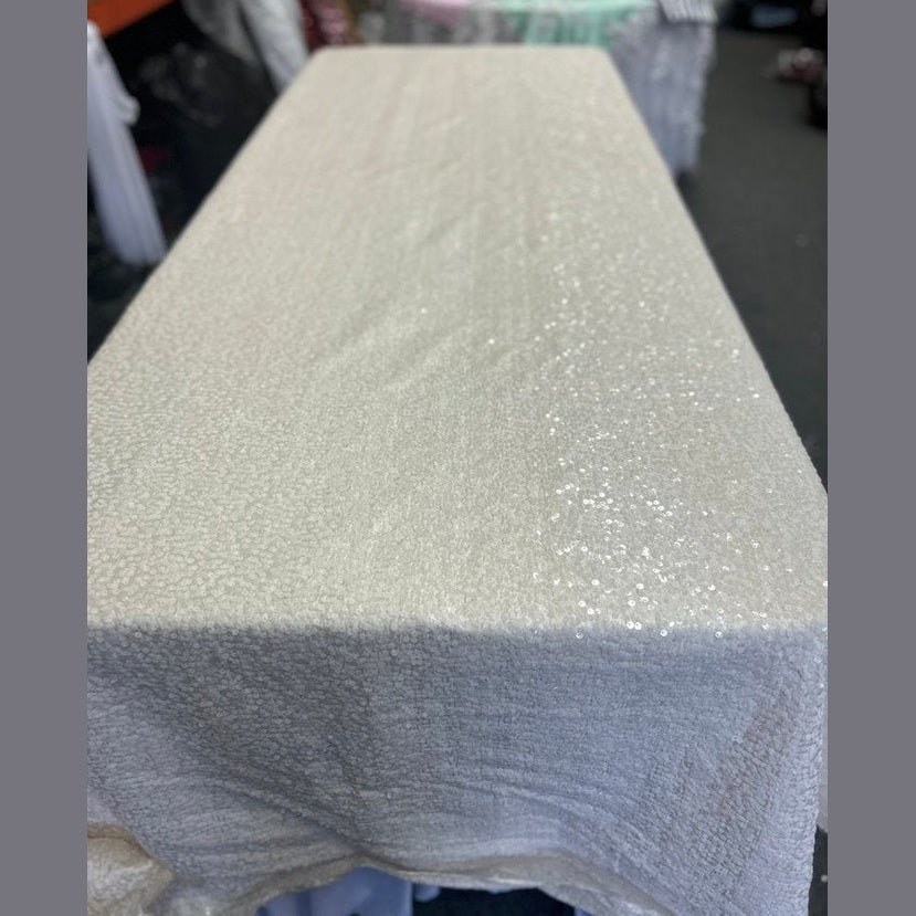 Rectangle Sequin Taffeta Tablecloth 55 by 108 inches - New Star Fabrics