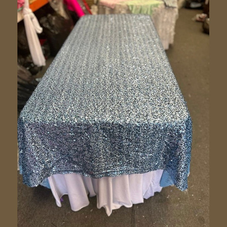 Rectangle Sequin Taffeta Tablecloth 55 by 108 inches - New Star Fabrics