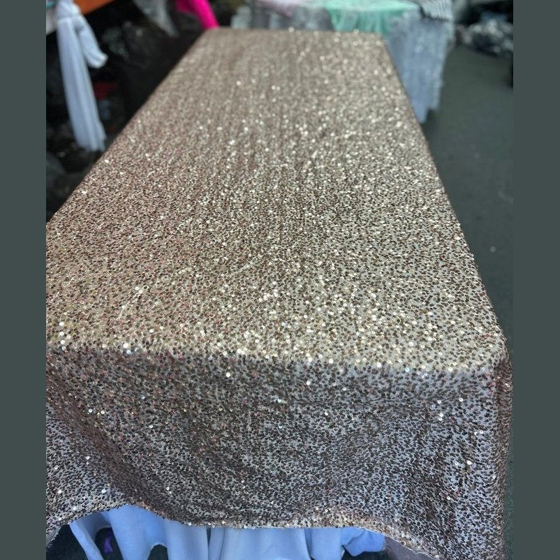Rectangle Sequin Taffeta Tablecloth 55 by 108 inches - New Star Fabrics