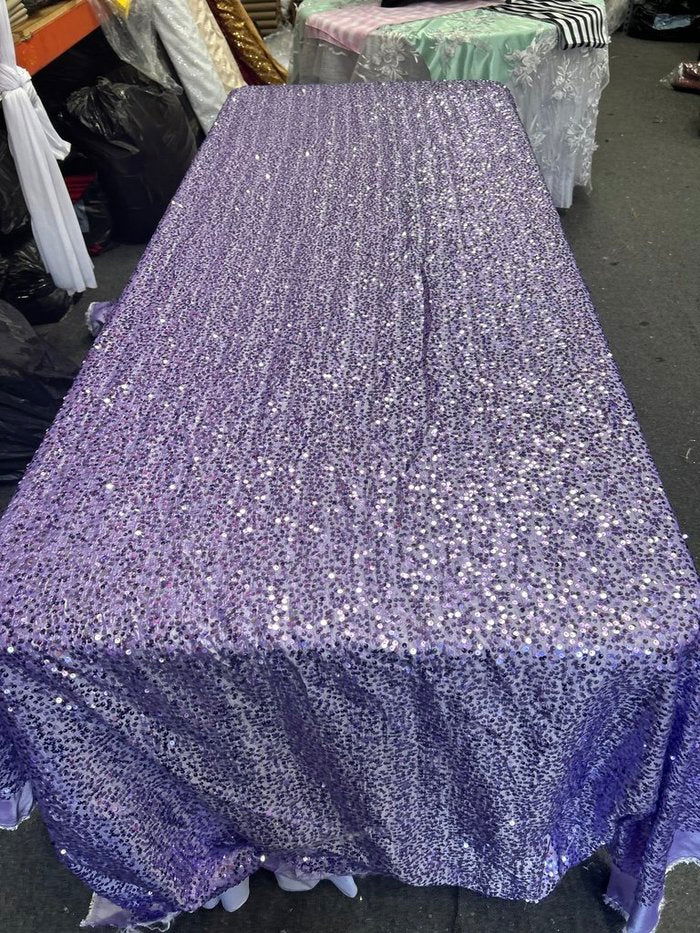 Rectangle Sequin Taffeta Tablecloth 55 by 108 inches - New Star Fabrics