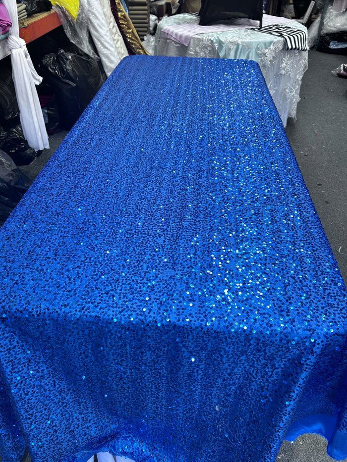 Rectangle Sequin Taffeta Tablecloth 55 by 108 inches - New Star Fabrics