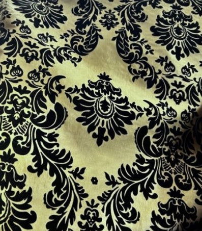 Round Tablecloth  Damask Flocking Taffeta 108'' Round - New Star Fabrics