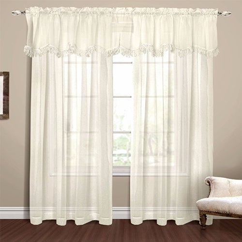 Sheer Voile Chiffon Curtain - 110 W x 90 L - New Star Fabrics