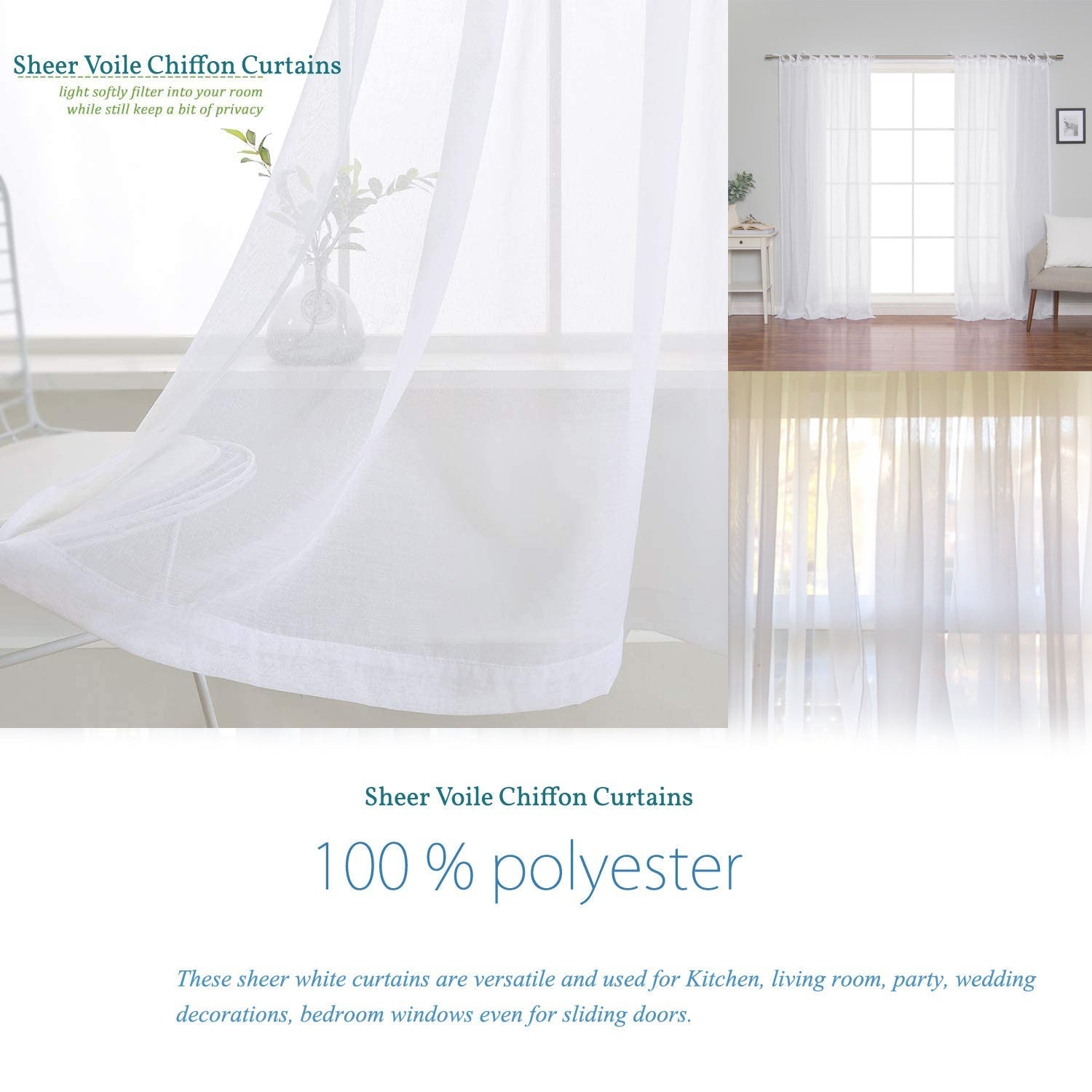 New Star Fabrics Voile Chiffon Curtain