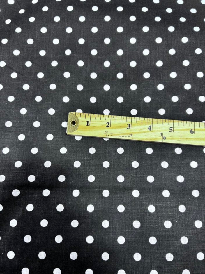 Small Polka Dot Poly Cotton Fabric 60 Inches Wide  by the yard - New Star Fabrics