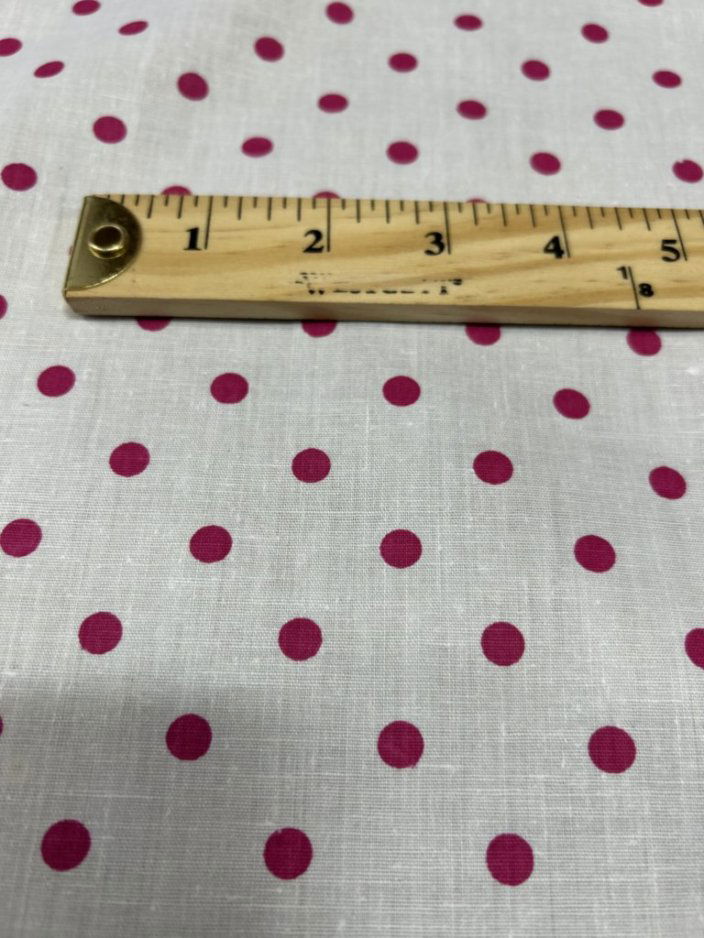 Small Polka Dot Poly Cotton Fabric 60 Inches Wide  by the yard - New Star Fabrics