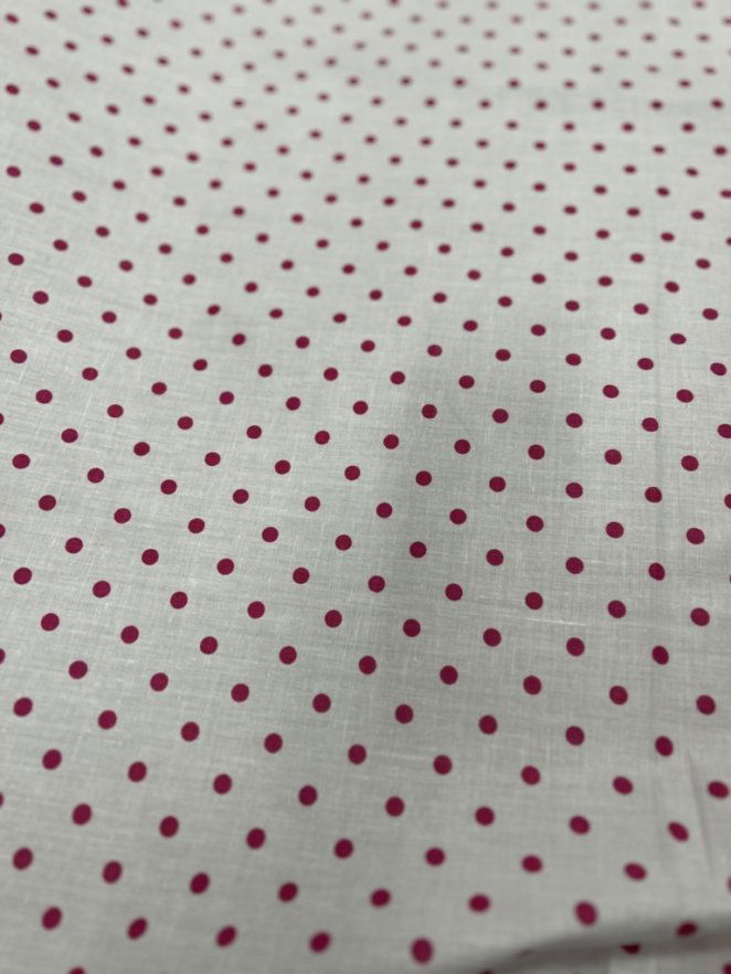 Small Polka Dot Poly Cotton Fabric 60 Inches Wide  by the yard - New Star Fabrics
