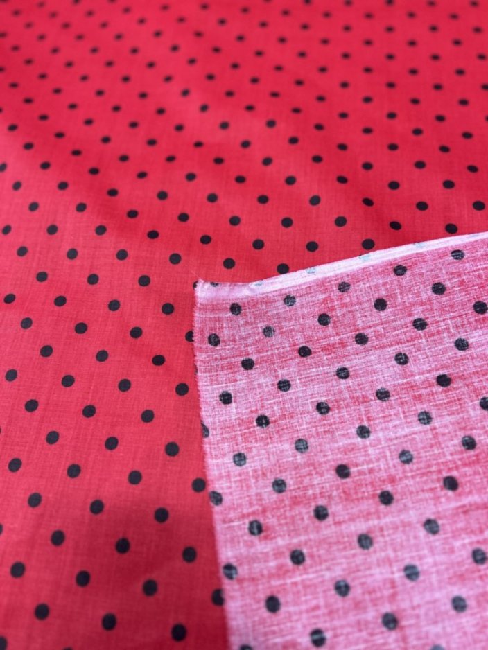 Small Polka Dot Poly Cotton Fabric 60 Inches Wide  by the yard - New Star Fabrics