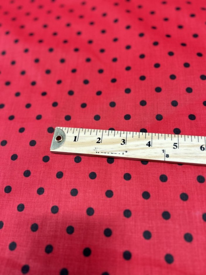 Small Polka Dot Poly Cotton Fabric 60 Inches Wide  by the yard - New Star Fabrics