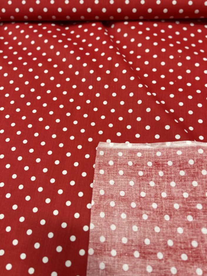 Small Polka Dot Poly Cotton Fabric 60 Inches Wide  by the yard - New Star Fabrics