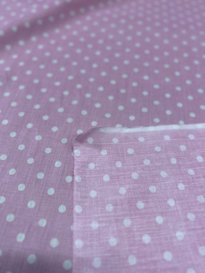 Small Polka Dot Poly Cotton Fabric 60 Inches Wide  by the yard - New Star Fabrics