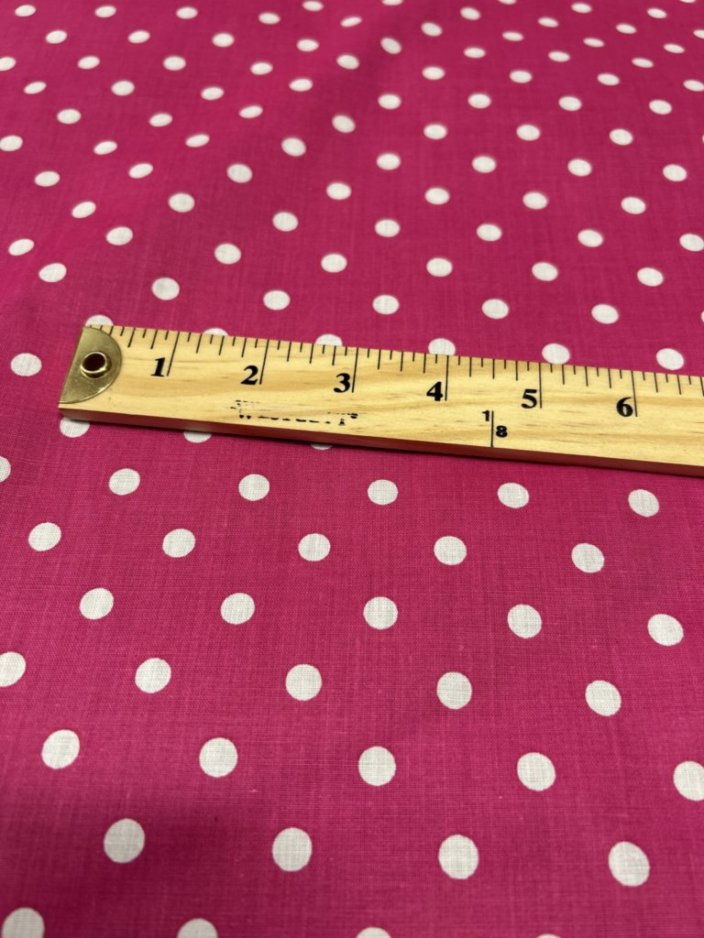 Small Polka Dot Poly Cotton Fabric 60 Inches Wide  by the yard - New Star Fabrics