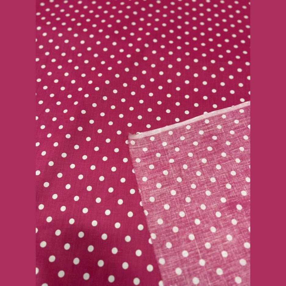 Small Polka Dot Poly Cotton Fabric 60 Inches Wide  by the yard - New Star Fabrics