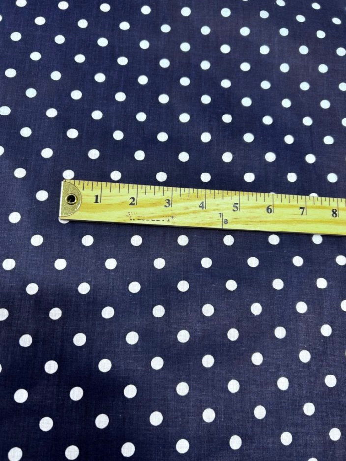 Small Polka Dot Poly Cotton Fabric 60 Inches Wide  by the yard - New Star Fabrics