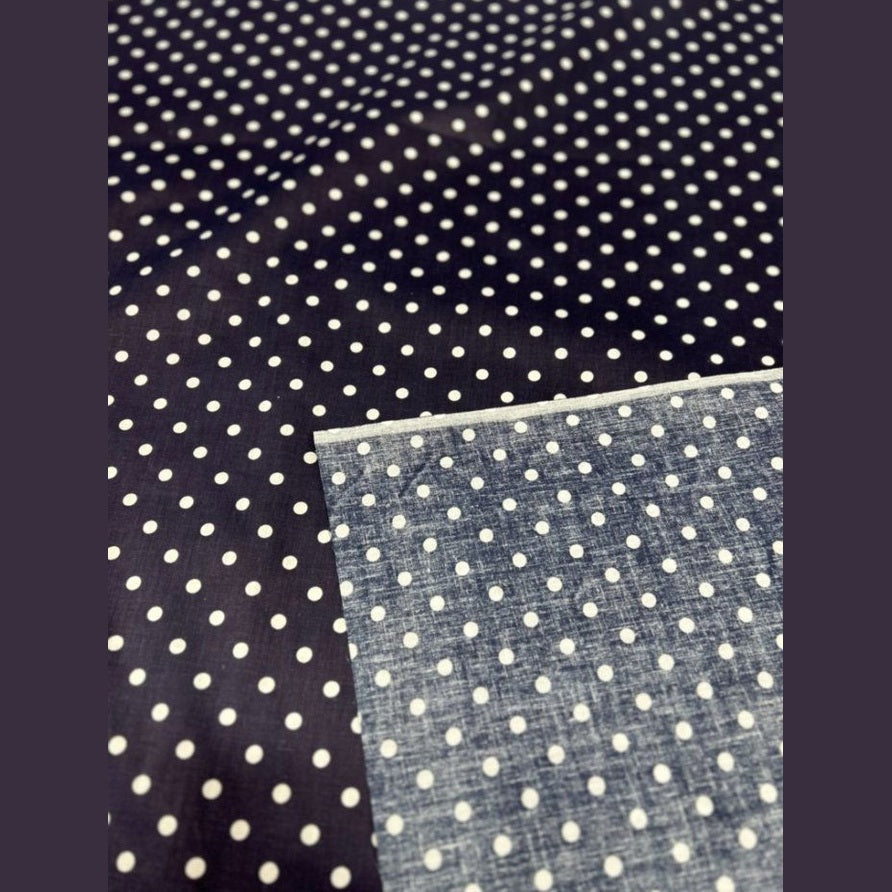 Small Polka Dot Poly Cotton Fabric 60 Inches Wide  by the yard - New Star Fabrics