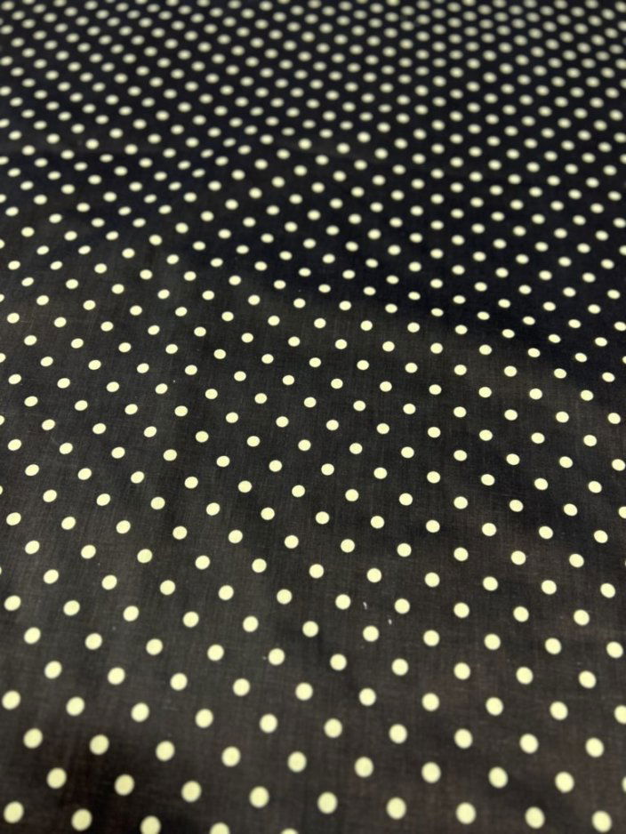 Small Polka Dot Poly Cotton Fabric 60 Inches Wide  by the yard - New Star Fabrics