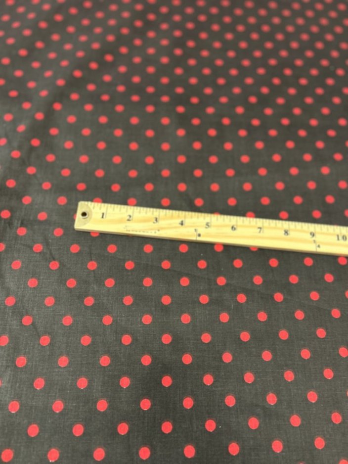 Small Polka Dot Poly Cotton Fabric 60 Inches Wide  by the yard - New Star Fabrics